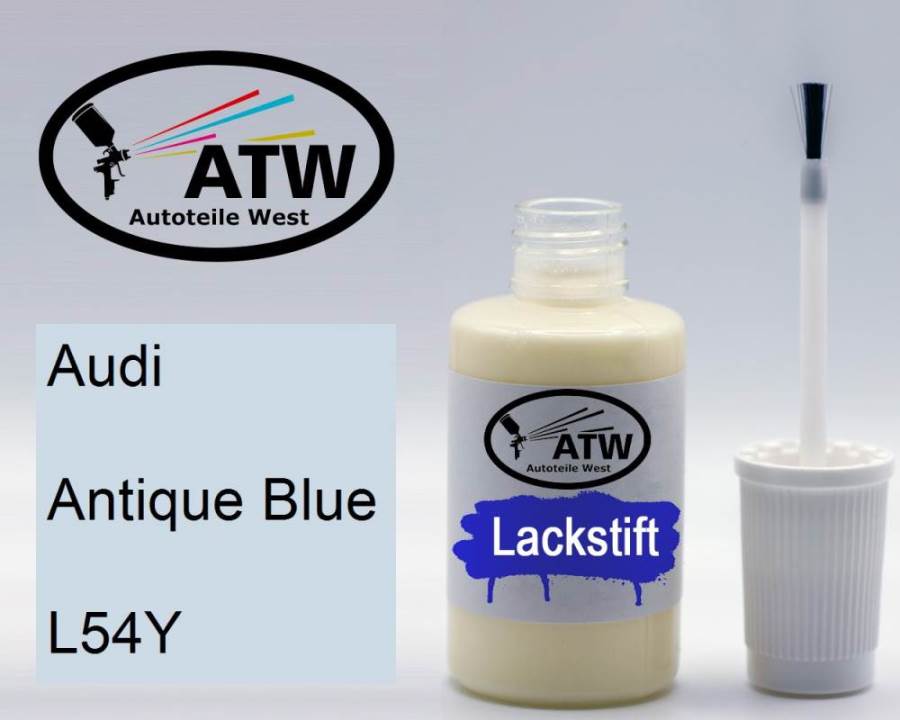 Audi, Antique Blue, L54Y: 20ml Lackstift, von ATW Autoteile West.